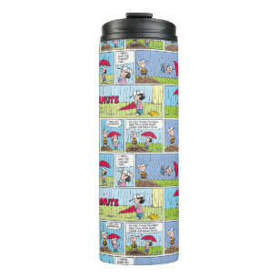 Regentag beim Baseballspiel Thermosbecher