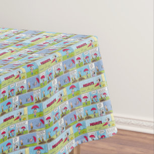 Regentag beim Baseballspiel Tischdecke