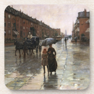 Regentag, Boston von Frederick Childe Hassam Getränkeuntersetzer