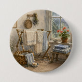Regentag-Cottage-Wäscheraum Button (Vorderseite)