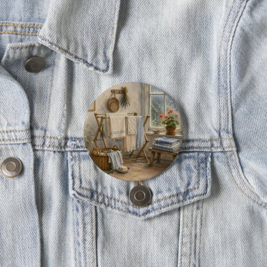 Regentag-Cottage-Wäscheraum Button (Beispiel)