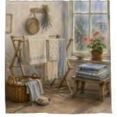 Regentag-Cottage-Wäscheraum Duschvorhang (Vorderseite)