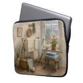 Regentag-Cottage-Wäscheraum Laptopschutzhülle (Vorderseite Links)