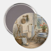 Regentag-Cottage-Wäscheraum Magnet (Vorderseite/Rückseite)