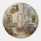 Regentag-Cottage-Wäscheraum Magnet (Vorne)