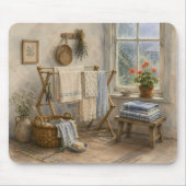 Regentag-Cottage-Wäscheraum Mousepad (Vorne)