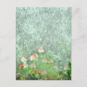 Regentag im Blumengarten Postkarte (Vorderseite)