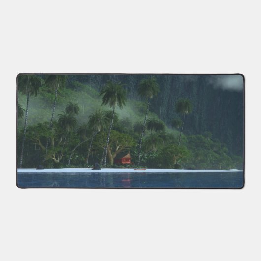 Regentag im Paradies Schreibtischunterlage (Vorderseite)