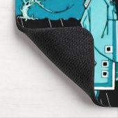 Regentag in Blau Mousepad (Ecke)