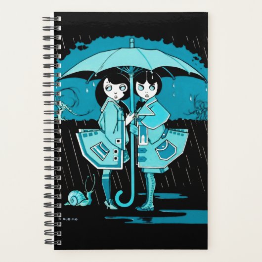 Regentag in Blau Planer (Vorderseite)