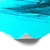 Regentag in Blau Poster (Ecke)