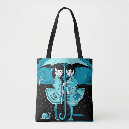 Regentag in Blau Tasche (Vorderseite)