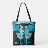 Regentag in Blau Tasche (Rückseite)