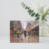 Regentag in Paris Postkarte (Stehend Vorderseite)