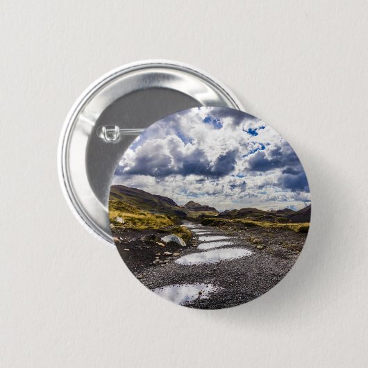 Regentag in Torres del Paine NP Button (Vorne & Hinten)