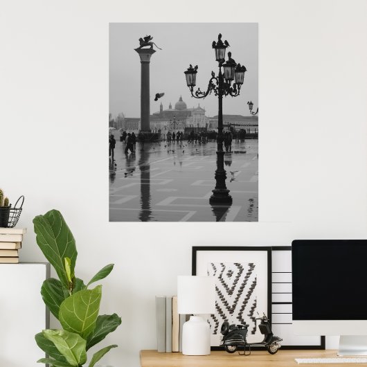 Regentag in Venedig Poster (Heimbüro)