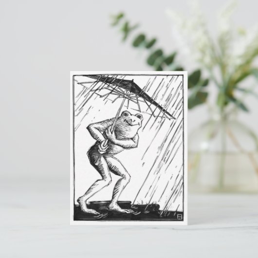 Regentag Postkarte (Stehend Vorderseite)