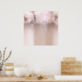 Regentag Wolken Rosa Rose Gold White Poster (Küche)