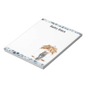 Regentage Blaue Maus Blatt Regenschirm Notizblock (Rotiert)