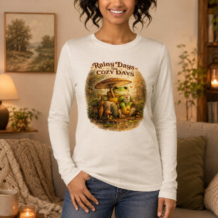 Regentage, gemütliche Tage Frosch liest Buch Langa Tri-Blend Shirt