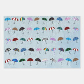 Regentage Umbrellas Umhüllungspapierblätter Geschenkpapier Set (Vorderseite 2)