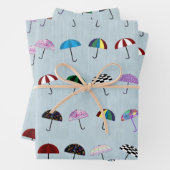 Regentage Umbrellas Umhüllungspapierblätter Geschenkpapier Set (Beispiel)