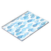 Regentage: Vintages Aquarellmuster Notizblock (Linke Seite)