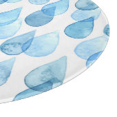 Regentage: Vintages Aquarellmuster Schneidebrett (Ecke)