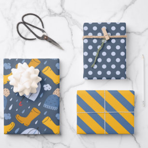 Regentags-Geschenkpapier-Set Geschenkpapier Set