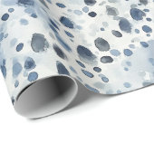 Regentagsblau Geschenkpapier (Rolleneckpunkt)