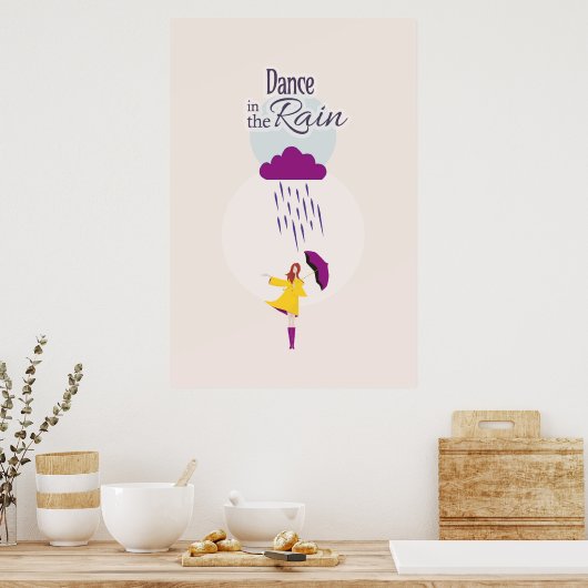 Regentanz | Motivierend Angebot Poster (Küche)