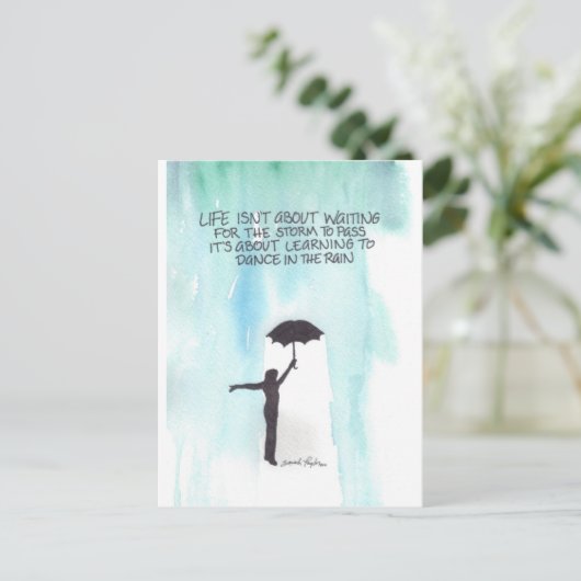 Regentanz Postkarte (Stehend Vorderseite)