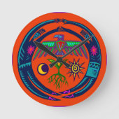 Regentanz Runde Wanduhr (Vorderseite)