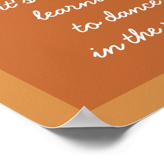 Regentanz - Zitat-Plakat Poster (Ecke)