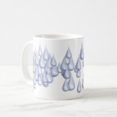 Regentropfen (3D) Kaffeetasse (Vorderseite Links)