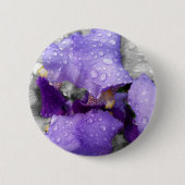 Regentropfen an Iris Button (Vorderseite)