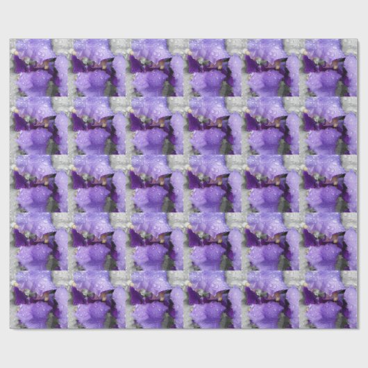 Regentropfen an Iris Geschenkpapier (Flach)