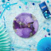 Regentropfen an Iris Pappteller (Party)