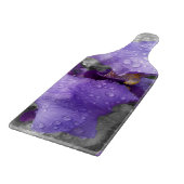 Regentropfen an Iris Schneidebrett (Ecke)