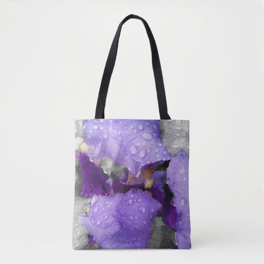 Regentropfen an Iris Tasche (Vorderseite)