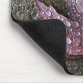 Regentropfen auf Blatt Mousepad (Ecke)