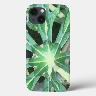 Regentropfen auf Blättern iPhone 13 Hülle