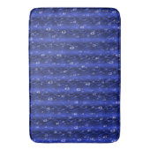 Regentropfen auf blauem Metall Badematte (Vorderseite Vertikal)