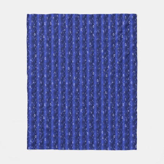 Regentropfen auf blauem Metall Fleecedecke (Vorderseite)