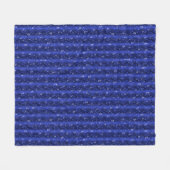 Regentropfen auf blauem Metall Fleecedecke (Vorderseite (Horizontal))