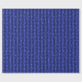 Regentropfen auf blauem Metall Geschenkpapier (Flach)