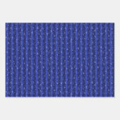 Regentropfen auf blauem Metall Geschenkpapier Set (Vorderseite 3)