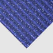 Regentropfen auf blauem Metall Seidenpapier (Detail)