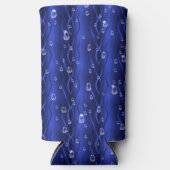 Regentropfen auf blauem Metall Selters Dosenkühler (Vorderseite)