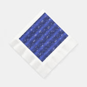 Regentropfen auf blauem Metall Serviette (Ecke)